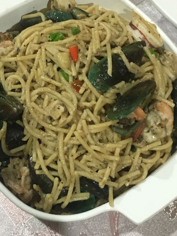 Spicy Seafood Aglio Olio